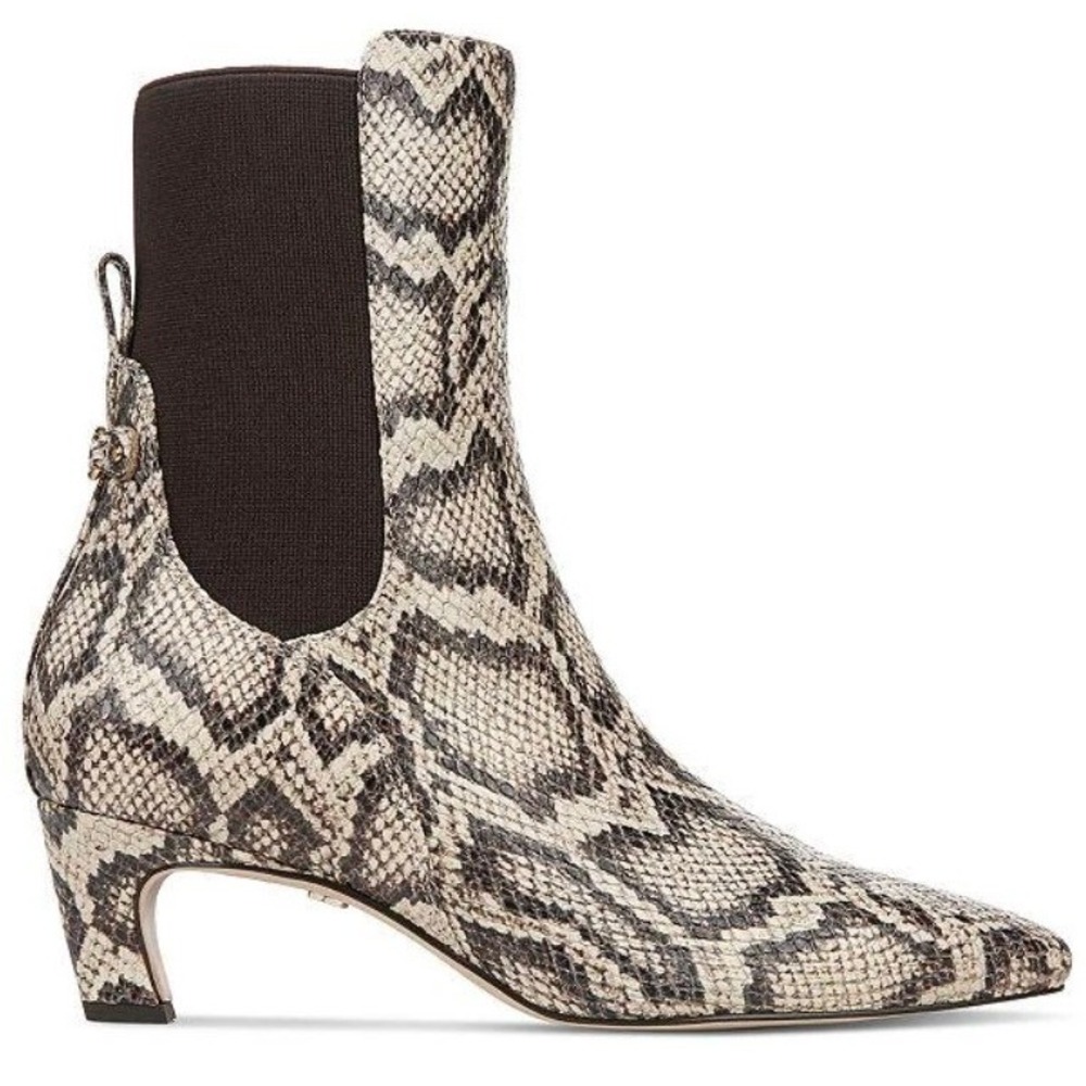 Sam Edelman Margo Snake Skin Chic Scandi Boots SZ 8.5